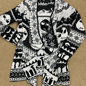 Disney the nightmare before Christmas, Jack Skellington Black and White Cardigan